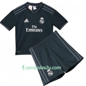Camisolas de futebol Real Madrid Criança Equipamento Alternativa 2018/19 Manga Curta